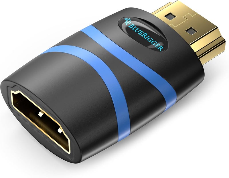 BlueRigger HDMI CEC Less Adapter (4K UHD, ARC, Ethernet, Male to Female CEC Blocker) - Compatible with HDTV, TV Stick, Chromecast, Nintendo Switch, Xbox, PS5, PC, Soundbar - 4 Pack - Image 1